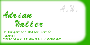 adrian waller business card