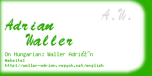 adrian waller business card